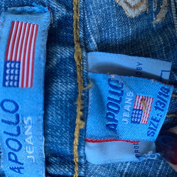 9 for $10 M&M Apollo Floral Print Jeans Embroidered Western Rodeo Denim 13/14 - Picture 15 of 15